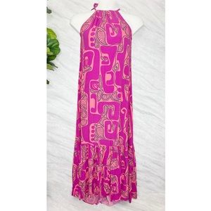 Manuheali’i Floral Retro Pink Maxi Dress XS